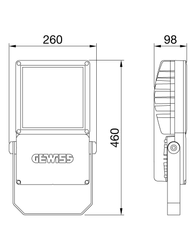 SMART [PRO] 2.0 - 1 MODULE - DIMMABLE 1-10 V - SYMMETRICAL S1 - 3000K (CRI 70) - IP66 - PROTECTION CLASS I