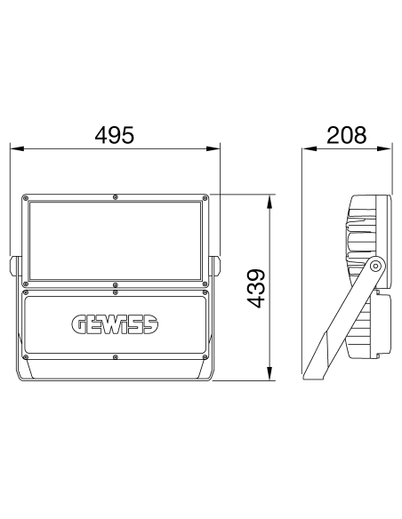 SMART [PRO] 2.0 - 2 MODULES - DIMMABLE 1-10 V - ASYMMETRICAL A1 - 4000K (CRI 70) - IP66 - PROTECTION CLASS I