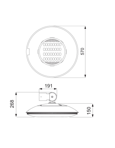 URBAN [O3] - COMMERCIAL SIDE BRACKETS - 3X16 LED - STREET ST1 - STAND ALONE/1-10V - 4000K (CRI 70) - 550mA - IP66 CLASS II - ...