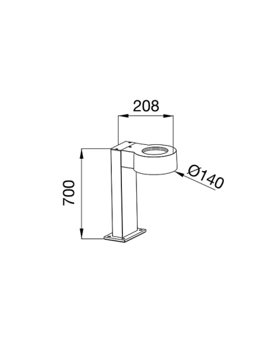 ELIA BL - BOLLARD LED - WIDE OPAL - 700 MM - 4000 K
