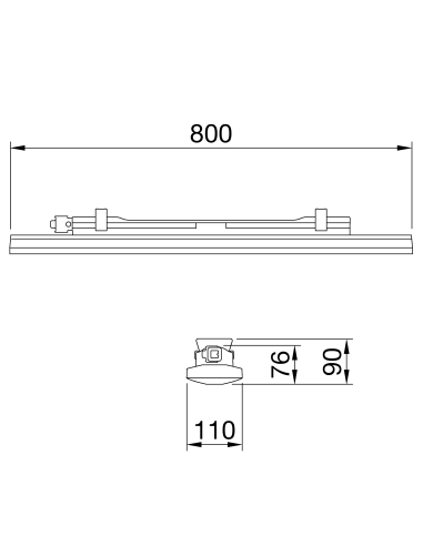 SMART[3] PLUS - 800 - TRANSPARENT DIFFUSER - ON / OFF - QUICK WIRING CONNECTION - 3.000K CRI90