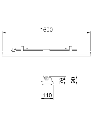 SMART[3] PLUS - 1600 HLO - MEDIUM BEAM TRANSPARENT DIFFUSER - ON / OFF - QUICK WIRING CONNECTION - 4.000K CRI80
