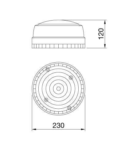 TONDA ES 230 - 100W E27 - IP44 - CLASS II - GREY RAL 7035