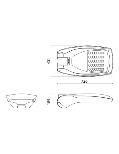 STREET [O3] - (2x16 LED) - ST3 - STAND ALONE/DIMMABLE 1-10 V - 4000 K (CRI 70) - 700 mA - 220/240 V-50/60 Hz - IP66 - CLASS I...