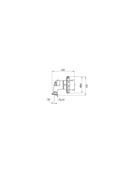 90° PLUG - IP67 - 3P+E 16A 380-415V 50/60HZ - RED - 6H - SCREW WIRING