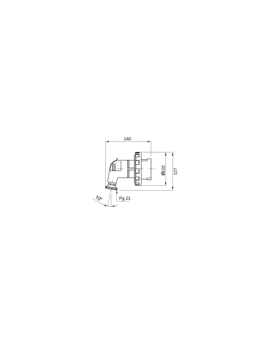 90° PLUG - IP67 - 3P+N+E 32A 480-500V 50/60HZ - BLACK - 7H - SCREW WIRING