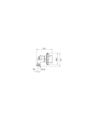 90° PLUG - IP67 - 3P+E 32A 380-440V 50/60HZ - RED - 3H - SCREW WIRING