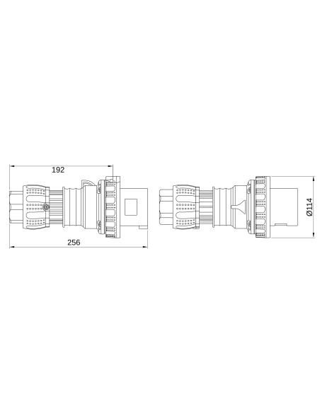 STRAIGHT PLUG HP - IP66/IP67/IP68/IP69 - 3P+E 63A 440-460V 60HZ - RED - 11H - MANTLE TERMINAL
