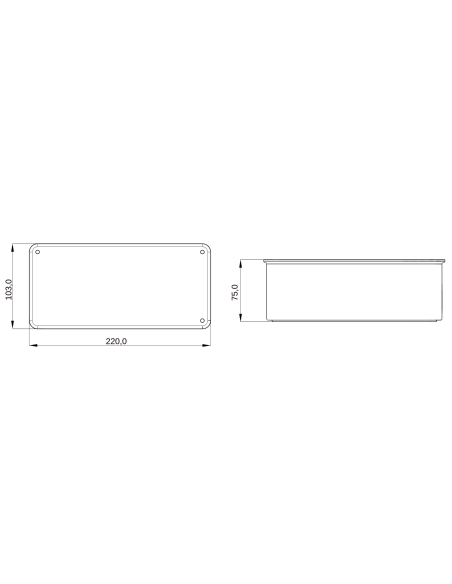 SURFACE MOUNTING BOX FOR VERTICAL FIXED SOCKET OUTLET - 16/32A SBF - IP67