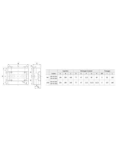 SMOOTH WALLS DECORATIVE ENCOLOSURE - PRE-ARRANGED FOR TERMINAL BLOCK - 12M IP40
