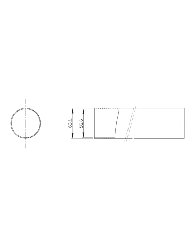 HEAVY RIGID CONDUIT RKB - LENGTH 3M - PVC - Ø 63MM - GREY RAL7035