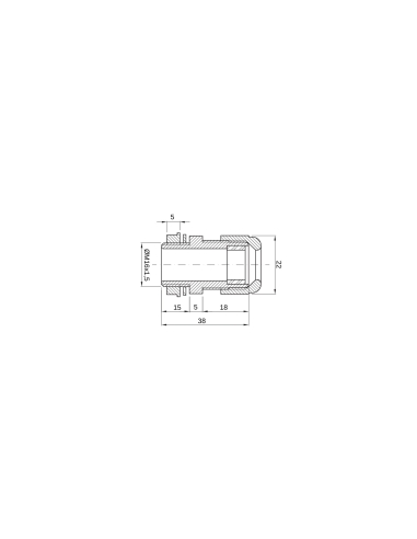 NYLON CABLE GLANDND - METRIC PITCH M16 - GREY RAL 7035 - IP68
