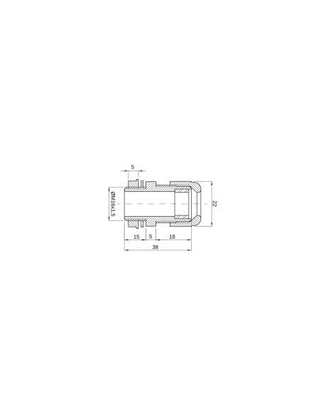 NYLON CABLE GLANDND - METRIC PITCH M16 - GREY RAL 7035 - IP68