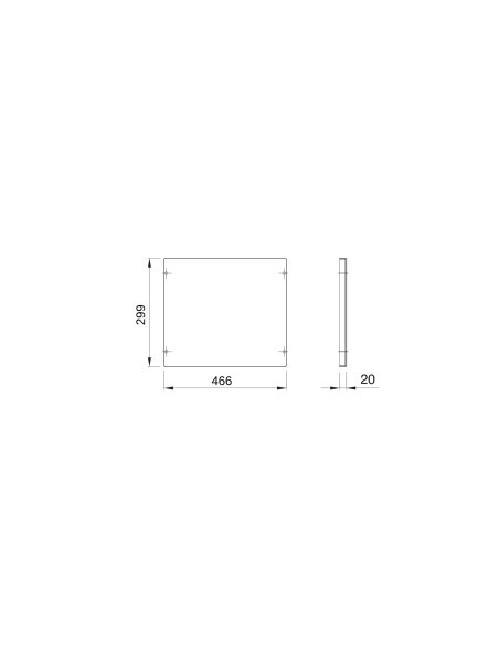 BLANK COVER PANEL - FAST AND EASY - 2 MODULE HIGH - FOR BOARDS B-515MM - GREY RAL 7035