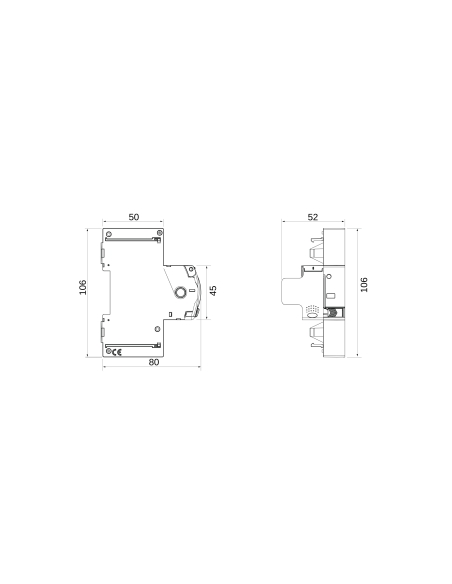 RESTART RM PRO - TO BE COUPLED WITH MDC - 2 POLES - 1P+N/2P Idn-0,03 A 230 V - 1 MODULE EN 50022