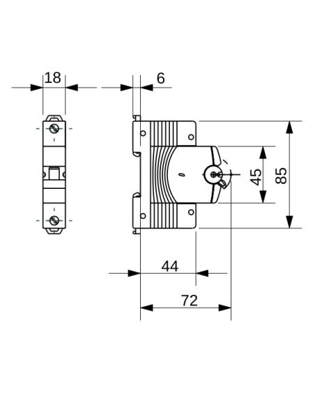 MINIATURE CIRCUIT BREAKER - MT 60- 1P CHARACTERISTIC C 10A - 1 MODULE