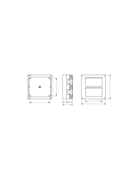 PROTECTED ENCLOSURE FOR SYSTEM DEVICES - VERTICAL MULTIPLE - 8 GANG - MODULE 4x2 - RAL 7035 GREY - IP40
