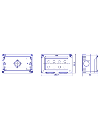 WATERTIGHT ENCLOSURE FOR SYSTEM DEVICES - 4 GANG - GREY RAL 7035 - IP55