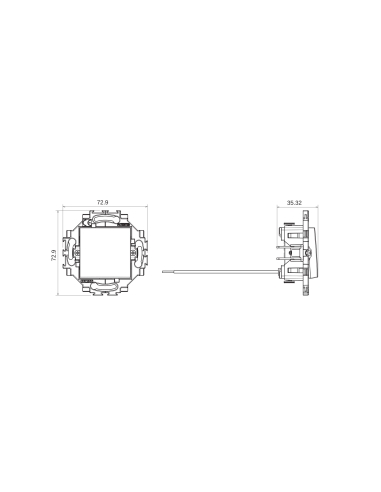 PUSH-BUTTON 1P 250V ac - QUICK WIRING TERMINALS - 10A - BACKLIT - NEUTRAL - WHITE - DAHLIA