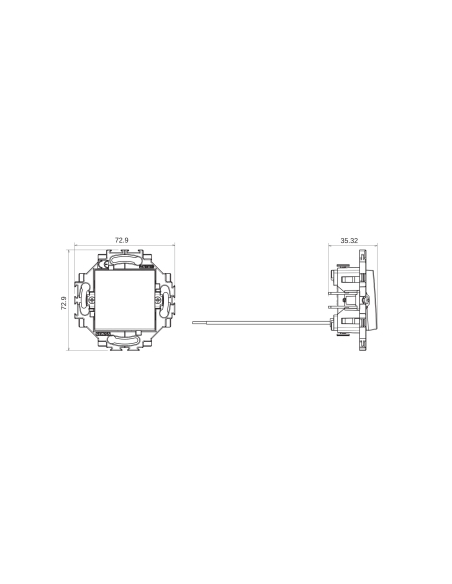 PUSH-BUTTON 1P 250V ac - QUICK WIRING TERMINALS - 10A - BACKLIT - NEUTRAL - WHITE - DAHLIA